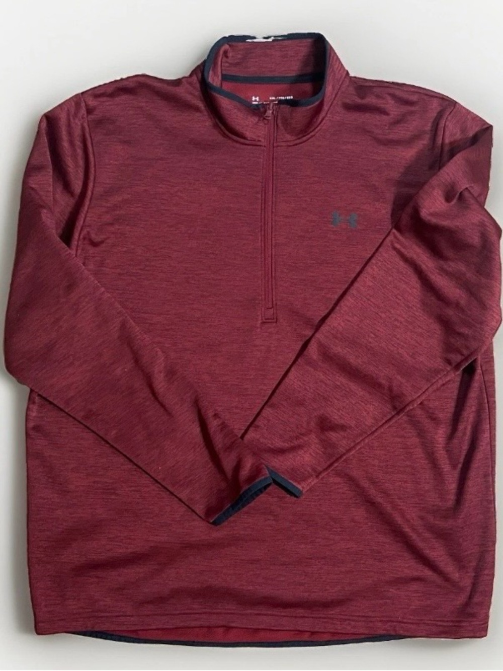 Under Armour Men’s Cold Gear 1/4 Zip Loose Fit Fleece Pullover Jacket Red • 2XL